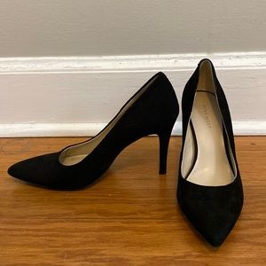 Nine West Black Suede Pointed Toe Heels